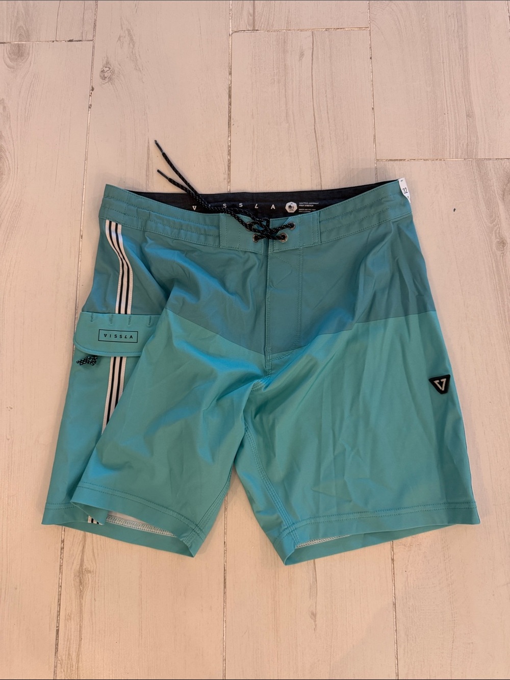 VISSLA Two-Tone Teal Men's Boardshorts